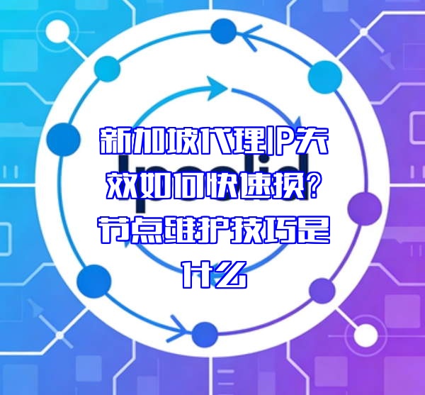 新加坡代理IP失效如何快速换？节点维护技巧是什么