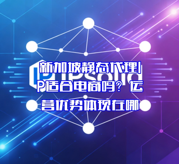 新加坡静态代理IP适合电商吗？运营优势体现在哪