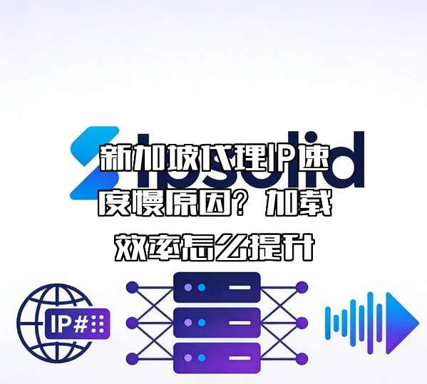 新加坡代理IP速度慢原因？加载效率怎么提升