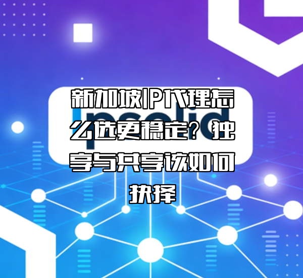 新加坡IP代理怎么选更稳定？独享与共享该如何抉择