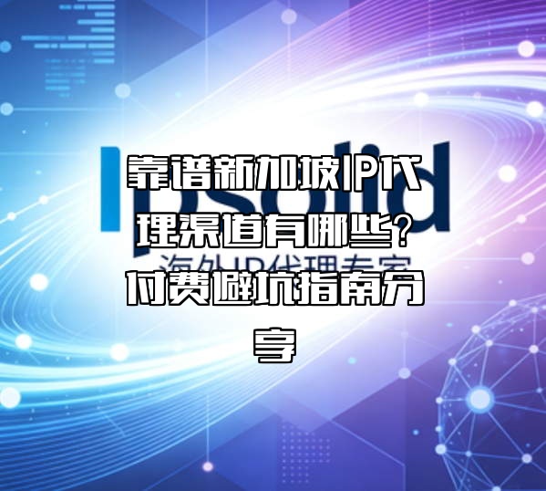 靠谱新加坡IP代理渠道有哪些？付费避坑指南分享