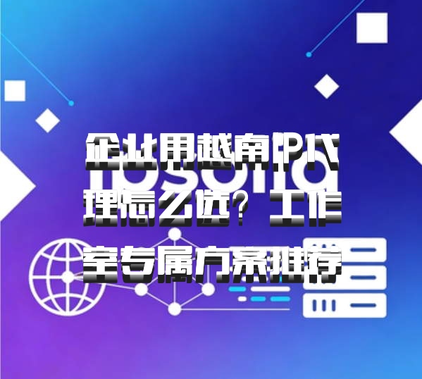 企业用越南IP代理怎么选？工作室专属方案推荐