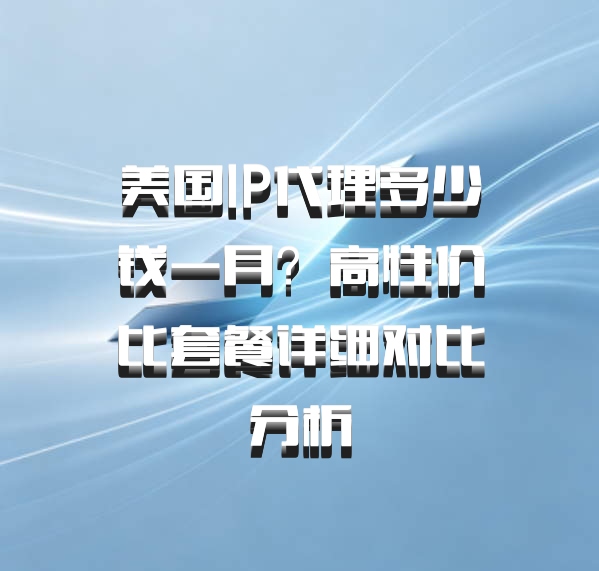 美国IP代理多少钱一月？高性价比套餐详细对比分析