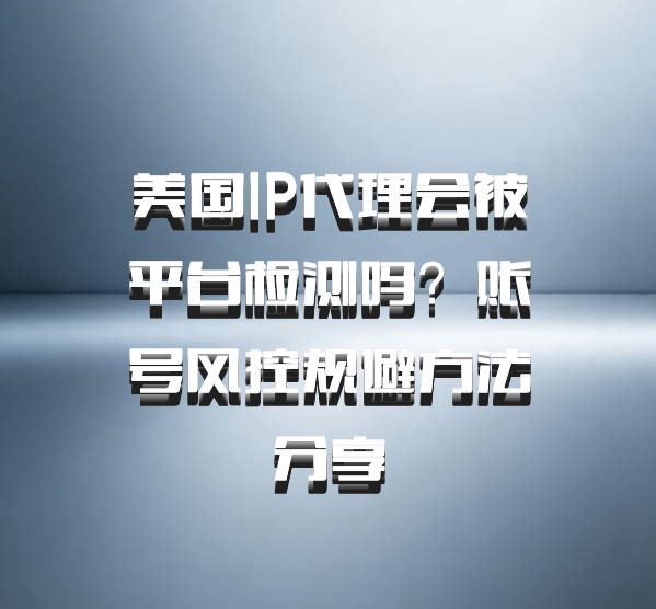 美国IP代理会被平台检测吗？账号风控规避方法分享