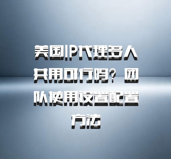 美国IP代理多人共用可行吗？团队使用设置配置方法