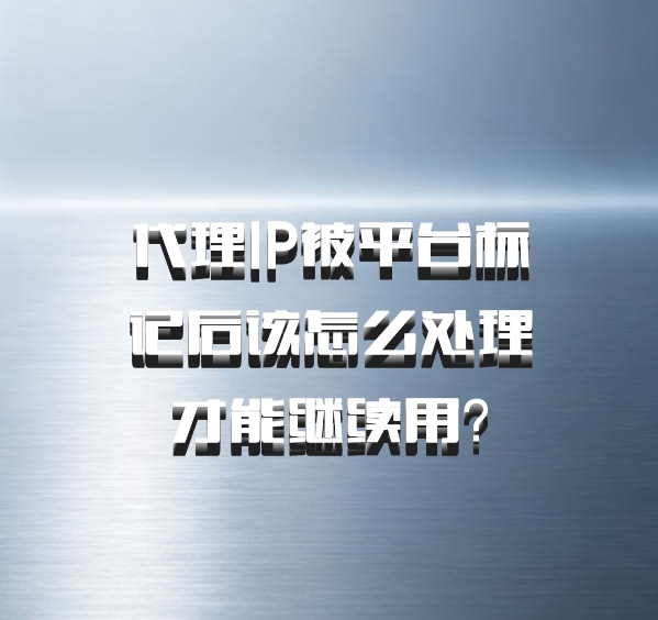 代理IP被平台标记后该怎么处理才能继续用？